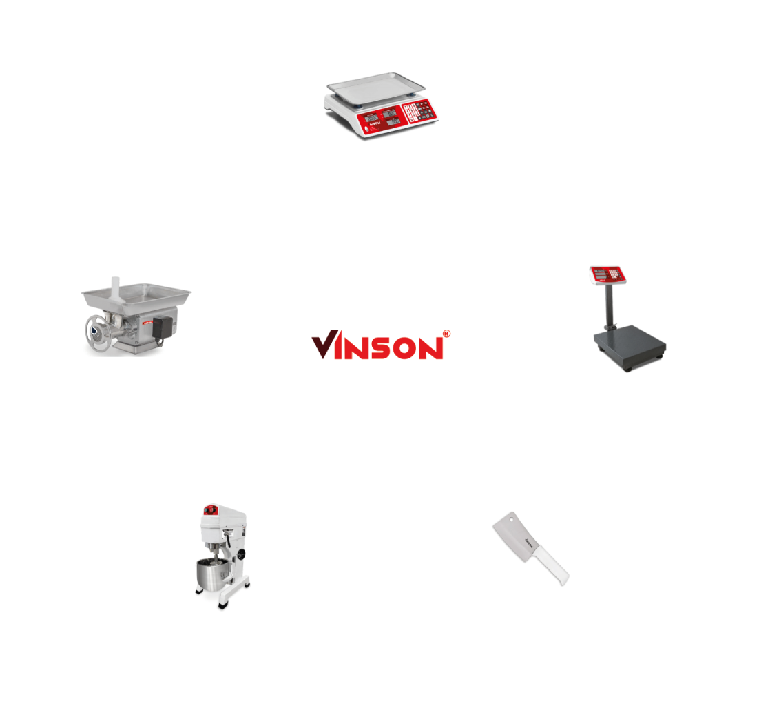 maquinaria de alimentos alrededor de la marca vinson